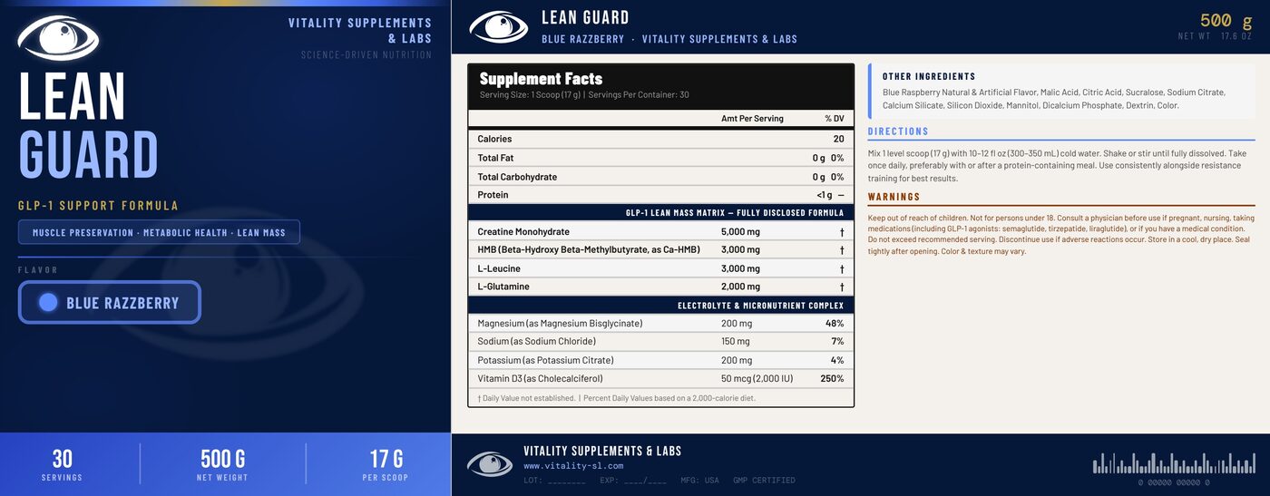 Lean Guard Blue Razzberry detailed label
